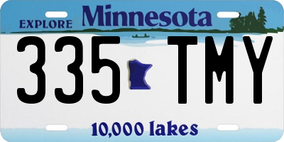 MN license plate 335TMY