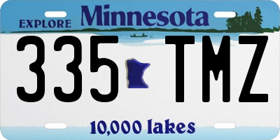 MN license plate 335TMZ