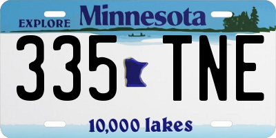 MN license plate 335TNE