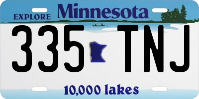 MN license plate 335TNJ