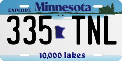 MN license plate 335TNL