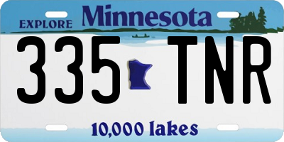 MN license plate 335TNR