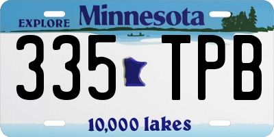 MN license plate 335TPB