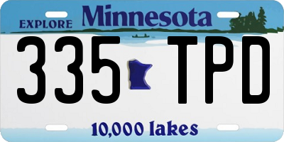MN license plate 335TPD
