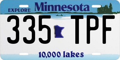 MN license plate 335TPF