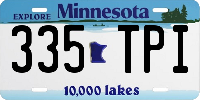 MN license plate 335TPI