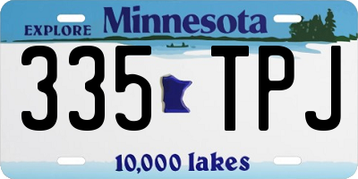 MN license plate 335TPJ