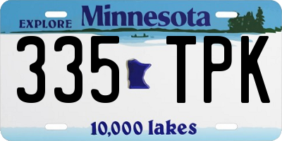 MN license plate 335TPK