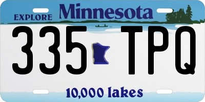 MN license plate 335TPQ