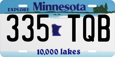 MN license plate 335TQB
