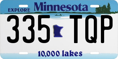 MN license plate 335TQP