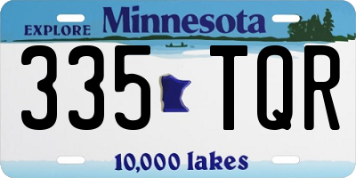MN license plate 335TQR