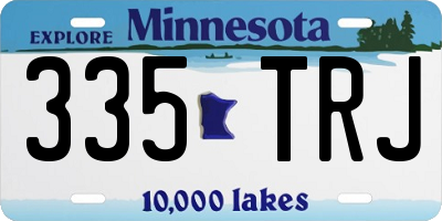 MN license plate 335TRJ