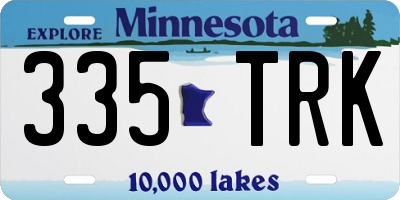 MN license plate 335TRK