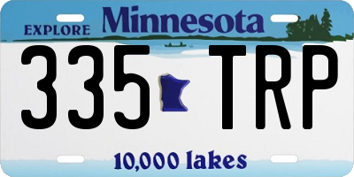 MN license plate 335TRP