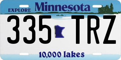 MN license plate 335TRZ
