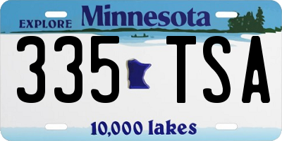 MN license plate 335TSA