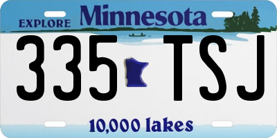 MN license plate 335TSJ