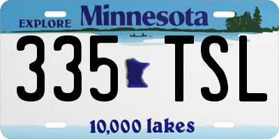 MN license plate 335TSL