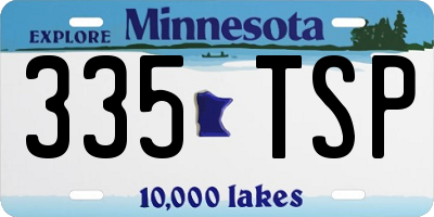 MN license plate 335TSP