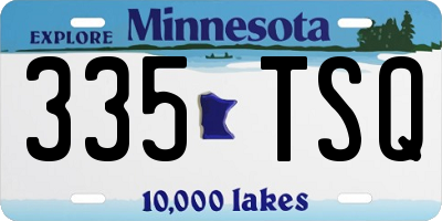MN license plate 335TSQ