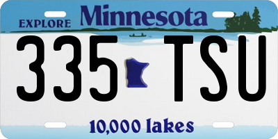 MN license plate 335TSU