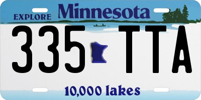 MN license plate 335TTA