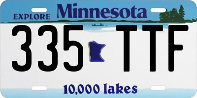 MN license plate 335TTF