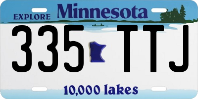 MN license plate 335TTJ