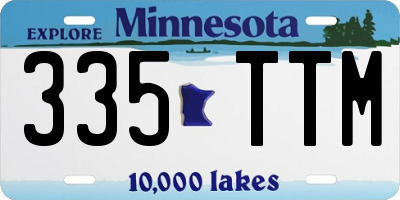 MN license plate 335TTM