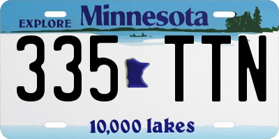 MN license plate 335TTN