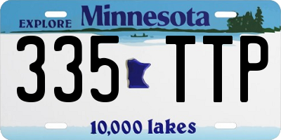 MN license plate 335TTP
