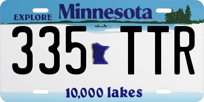 MN license plate 335TTR