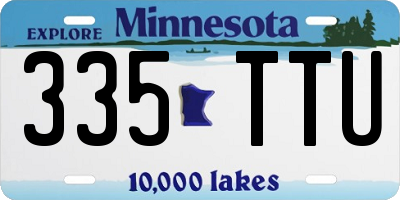 MN license plate 335TTU