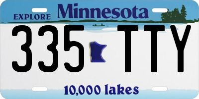MN license plate 335TTY