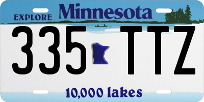 MN license plate 335TTZ