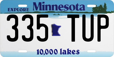MN license plate 335TUP