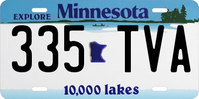 MN license plate 335TVA