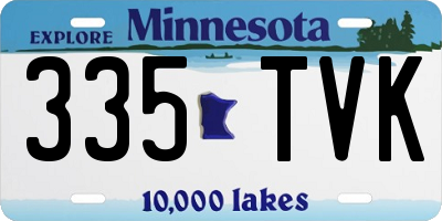MN license plate 335TVK