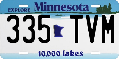 MN license plate 335TVM