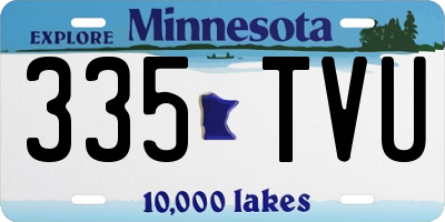 MN license plate 335TVU