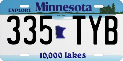 MN license plate 335TYB