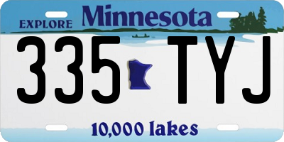 MN license plate 335TYJ