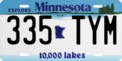 MN license plate 335TYM