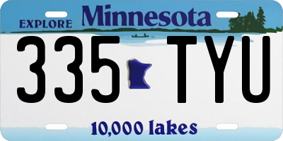 MN license plate 335TYU