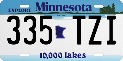 MN license plate 335TZI