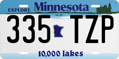 MN license plate 335TZP