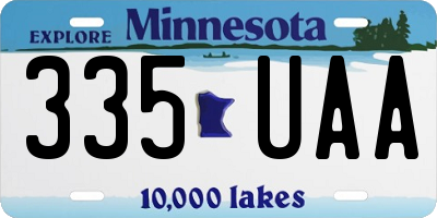 MN license plate 335UAA