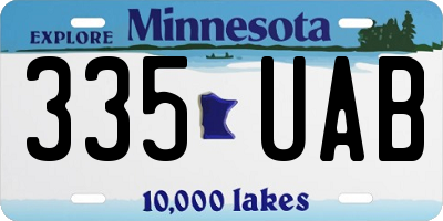 MN license plate 335UAB