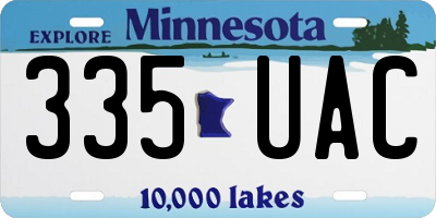MN license plate 335UAC